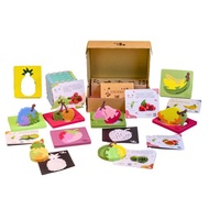 台灣熱帶水果拼圖組(含黑白卡+認知卡)