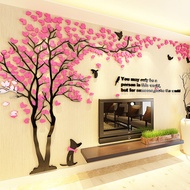 Large 3D DIY Acrylic Mirror Wall Stickers Art Mural Wall Sticker Home Decoration Decals Living Room