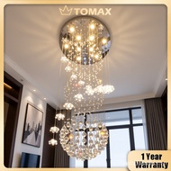 [Warm light] tomax crystal flower pendant light modern ceiling LED light for room chandelierlighting