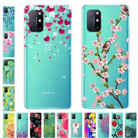 For Oneplus 8T Case TPU Silicone Soft Cartoon Clear Case for Oneplus Nord N10 N100 Phone Cover One p