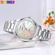 SKMEI Top Luxury Original Brand Elegant Ladies Quartz Watch Diamond Fashion Stainless Steel Strap Lady Clock Waterproof Watch