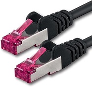1aTTack.de 0.15 m - black - 1 piece - network cable CAT6a (10Gb/s) S-FTP CAT 6a LAN cable - GHMT cer
