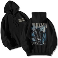 เสื้อฮู้ด  Hoodie ผู้ชายผู้หญิงจัมโบ้ Oversize Band Nirvana ขนแกะวัสดุ 240 ขนาด ผ้าฝ้ายแท้ Hoodie M-