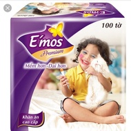 5 Gói Khăn Giấy Vuông Emos 100 Tờ