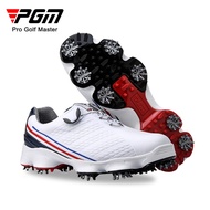 PGM Golf Shoes Mens Comfortable Knob Buckle Golf Men’s Shoes Waterproof Wide Sole Sneakers Spikes Nail Non-Slip XZ107