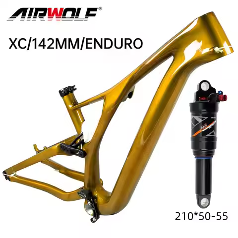Airwolf T1100 Full Suspension Carbon MTB Frame Mountain Bicycle 29 Boost Frameset XC Shock dnm Light