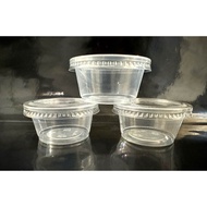 Dipping sauce jar - [100 jars/stick with lid] - 2oz removable lid sauce jar - 60ml sauce jar - Conve