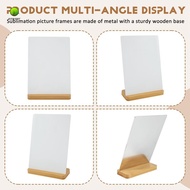 6 Pack Sublimation Photo Frames Blanks 5 X 7 Inch Heat Transfer Metal Picture Frames with Wood Base 