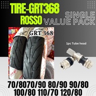 GRT TIRE TAYAR 368 bunga ROSSO TYRE 17IN 14IN  60 70 80 90 100 110 120 Motorcycle scooter tayar