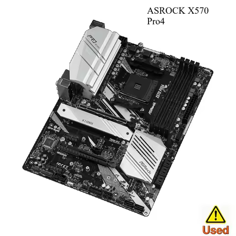 ASROCK X570 Motherboard X570 Pro4 AMD AM4 DDR4 128GB 2x Hyper M.2 support 5600 4100 1600 5700 5900 3