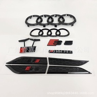 Sesuai untuk Audi Honeycomb Style S5 Side Wing Emblem Fender Sticker A5 Modified ABT Sline Side Embl