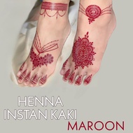 INSTANT HENNA LEGS INSTANT MAROON HENNA/ WEDDING HENNA/ HENNA/ HENNA STICKER