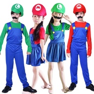 Christmas Gifts Super Mario Costumes Clothes Mario Costumes Summer Sisters Clothes Boys Girls Suits Skirts Shorts Brothers Sisters Clothes Tail Teeth Party Party Exchange Birthday Gifts