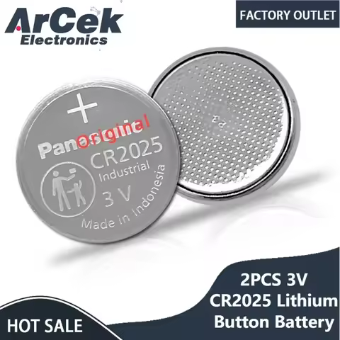 2PCS Original for PANASONIC 3V CR2025 Lithium Button Battery DL2025 BR2025 5003LC LM2025 CR 2025 Coi
