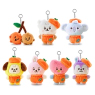 2025 New Bt21 Kawaii Anime Orange Series 10Cm Rj Cooky Plush Keychain Cute Cartoon Shooky Koya Bag P