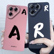 For Tecno Pova 7 Pro Ultra 5G Cover Case Lucky Initial Letter Couple Silicone Soft Matte Phone Bumpe