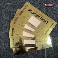 ROWAN1 Concert Ticket, Raffle Gift Surprise Golden Ticket Scratch Card,  with Envelope Scratch  Tick