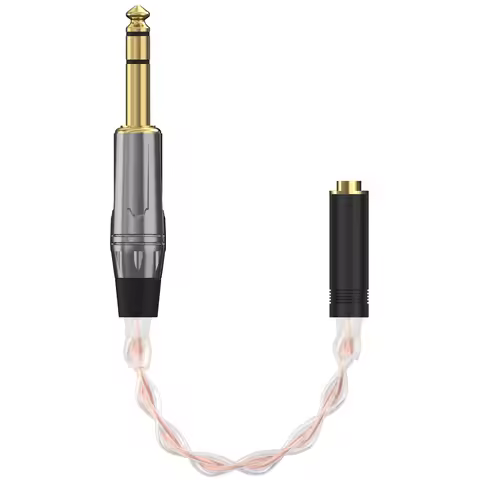 Geekria 6N OCC and Single-Crystal Silver Upgrade Audio Cable, 6.35mm Stereo Male to 4.4mm Balanced F
