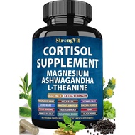 Cortisol Supplements for Women and Men with Magnesium,  & . High Cortisol Reducer, Manager, Detox, L