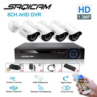 Saqicam 8CH 960P CCTV Package Kit AHD DVR 4PCS 1.3MP Day/Night Waterproof Camera+DVR set P2P View on