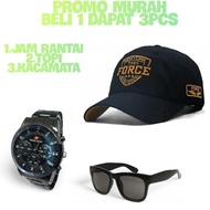 Promo package buy 1 get 3 men's and women's chain watches free hat/ glasses cheap discount cool
