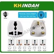 📢🔥READY STOCK🔥🎉 - INTERNATIONAL CONVERSION 3 PIN PLUG TRAVELLER ADAPTER I 国际转换插头旅游转接头