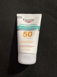 โลชั่นกันแดด สำหรับผิวหน้าและผิวกาย Eucerin Sensitive Mineral Zinc Oxide Protection Lotion SPF 50 ขน