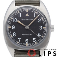 漢米爾頓卡其飛行員系列航空Pioneer先鋒機械錶 H764190/H76419951，附錶盒、保固卡，不鏽鋼/織物錶帶，男士腕錶，黑色，成色極佳 [二手]