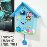 GJXBP German Gugu Clock Cuckoo Clock Cuckoo Bird Wall Clock Children's Alarm Clock Cartoon Boys and 
