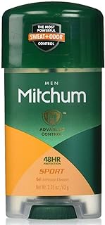 Mitchum Antiperspirant Deodorant Stick for Men, Triple Odor Defense Gel, 48 Hr Protection, Dermatologist Tested, Sport,green 2.25 oz (pack of 2)