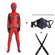 NEW Kids Cosplay CostumeSuperhero Deadpool Cosplay Costume Kids Halloween Dance Carnival Party Wear