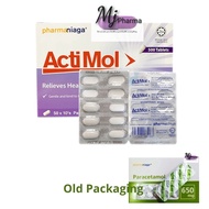 Actimol / Pharmaniaga Paracetamol 500mg/650mg  tablet 10s per strip