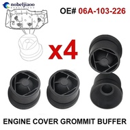 NOBELJIAOO 4Pcs Car Engine Cover Cushion Rubber Stop Jounce Bumper Grommet For Audi A3 A6 VW Golf Mk