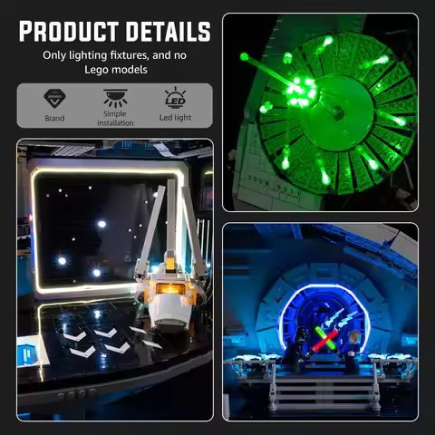 Led Light Kit Suitable for LEGO 75419 Wars Death Star Building Blocks Decoration Lamp Not Include Mo
