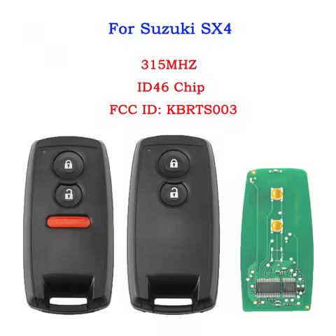 DUDELY 2/3 button smart remote car key 315MHz id46 chip for Suzuki SX4 Grand Vitara Swift FCC: kbrts