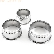 3 Piece Stainless Steel Crinkle Cutter Set for Baking Scones Tarts and Dumplings