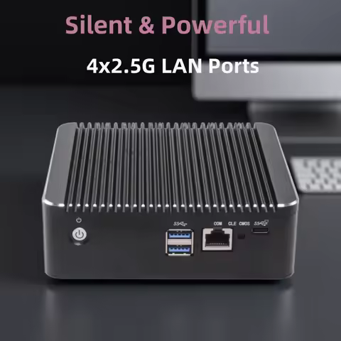 Solid Fanless Firewall Mini PC Intel N150 N95 Pentium 6405U 4417U 4x2.5G LANs Home Server DDR4 NVMe 