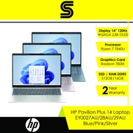 HP Pavilion Plus 14-EY0027AU/28AU/29AU Laptop - 14" WQXGA OLED 120Hz/2.8K/R7-7840U/16GB DDR5/512GB S