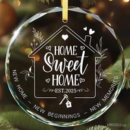 SICOHOME House Warming Gifts New Home - Glass Housewarming Gifts for New House Christmas Ornament - 