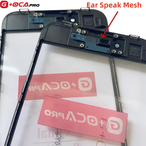5pcs G+OCA PRO Top Cold Press 3 in 1 LCD Front Screen Glass With Frame OCA Glue + Ear Speak Mesh For