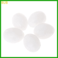 BUB White Solid False Eggs Plastic Breeding Stop Birds Laying Eggs Pack of 5