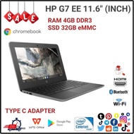 HP G7 EE Chromebook || Intel Celeron N4000 || RAM 4GB SSD 32GB || Play Store Ready