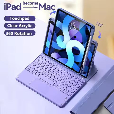360° Rotating Trackpad Keyboard Case for Lenovo Tab M11 11 2024 B11 11 Inch K11 Acrylic Magnetic Key