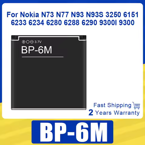 Rechargeable Battery BP-6M phone battery for Nokia N73 N77 N93 N93S 3250 6151 6233 6234 6280 6288 62