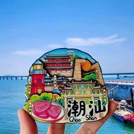 Travel Guangzhou Commemorative Wooden Fridge Magnet