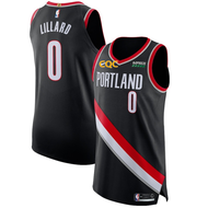 Damian Lillard Black Portland Trail Blazers Sponsor Patch Jersey