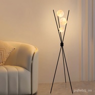 LP-6 SG🥭QM Nordic Light Luxury Internet Hot Anchor Sofa American Floor Lamp Bedroom Bedside Minimalist Moon Floor Lamp L
