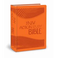 The NIV Action Study Bible-Premium Edition (Action Bible Series) - Orange Leathersoft