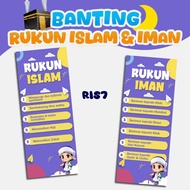 Banner Pendidikan RUKUN IMAN & RUKUN ISLAM - Ready Design Menarik