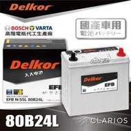 ✚久大電池❚ 韓國DK VARTA BOSCH代工廠EFB-80B24L N55L 60B24L 70B24L DIY價